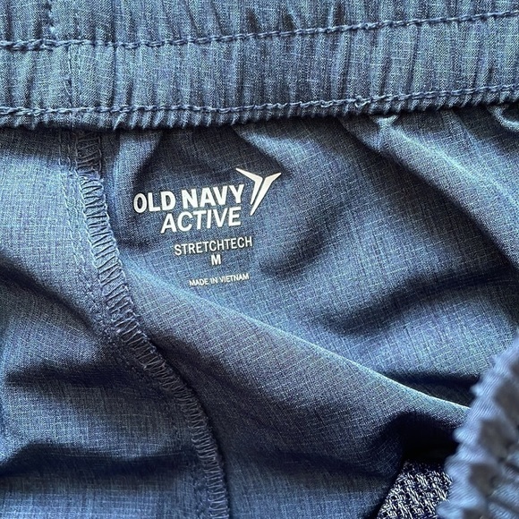 Old Navy StretchTech Joggers elastic drawstring navy blue medium EuC - Picture 2 of 4
